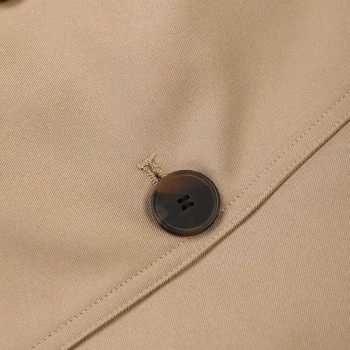 Load image into Gallery viewer, Women Khaki Belted Big Size Long Trench New Lapel Long Sleeve Loose Fit Windbreaker Fashion Spring Autumn 2025 CPG0584
