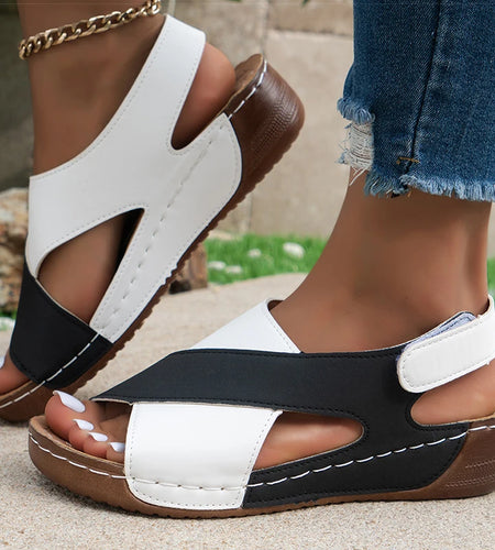 Women's Sandals 2025 New Summer Shoes For Women Mix Color Wedge Heels Sandals Summer Platform Sandalias De Mujer Heeled Footwear