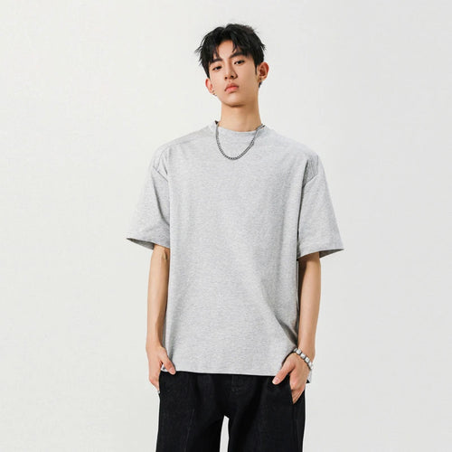 Load image into Gallery viewer, Men's Short Sleeve T-shirts New Korean Tide Splicing Fashion Solid Color Simple Stylish Pullover Male Clothing 9W1941
