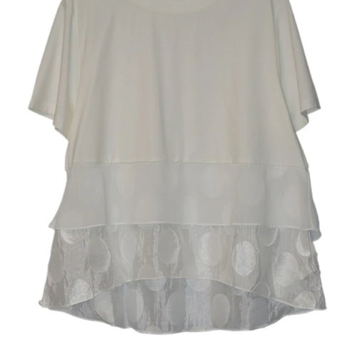 Load image into Gallery viewer, Women Black Hem Ruffles Irregular Big Size T-shirt New Round Neck Short Sleeve Fashion Tide Spring Summer 2025 1DJ0704
