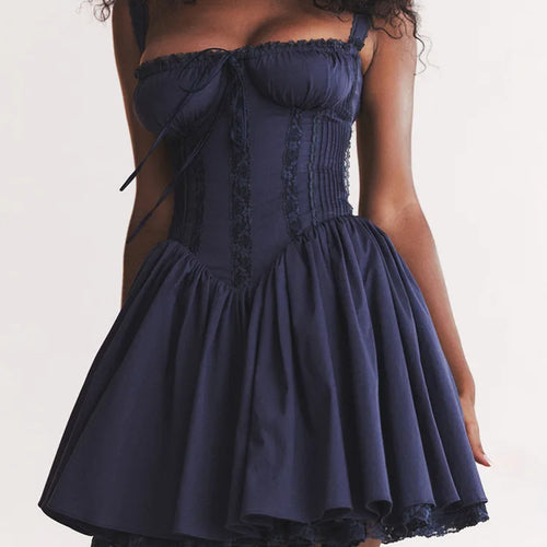 Load image into Gallery viewer, Sexy Spaghetti Strap Bodycon Women Dress Lace Patchwork Camisole Skirt Waist Backless Dress Female Party Club Vestidos
