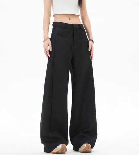 Men's Suit Pants Three Dimensional Cutting Splicing Aline Style Casual Trousers Loose Wide Leg Casual Trendy 9W1199