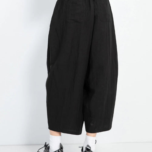 Load image into Gallery viewer, High Elastic Waist Black Side Button Shaped Long Wide Leg Pants New Trousers Women Fashion Tide Spring Autumn 2025 1DJ0983
