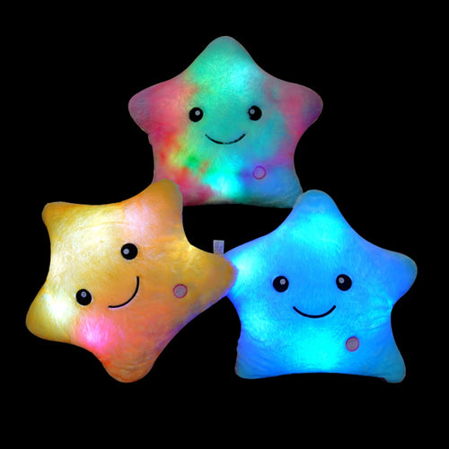 Load image into Gallery viewer, About 20CM Creative Luminous Star Plush Toys Lovely Glowing Colorful Stars Plushie Doll Led Light Toys for Children Girlfriend
