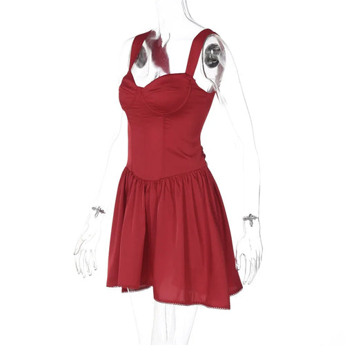 Load image into Gallery viewer, Red Backless Sexy Mini Dress Women Summer New Sleeveless Backless High Waist A-line Club Party Elegant Dress 2025
