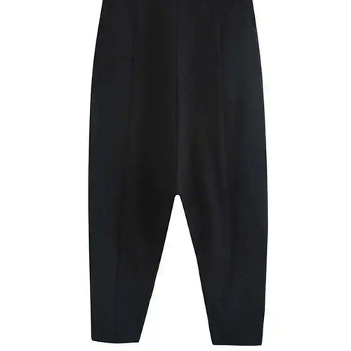 Load image into Gallery viewer, High Elastic Waist Black Brief Long Shaped Harem Pants New Loose Fit Trousers Women Fashion Spring Autumn 2025 1DF0630
