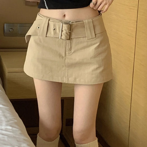 Load image into Gallery viewer, Solid Minimalist Spliced Zipper A Line Skirts for Women High Waist Versatile Mini Skirt Female Fashion Clothing New
