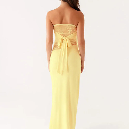 Load image into Gallery viewer, Off-shoulder Backless Sexy Maxi Dress Women Gown Fashion Patchwork See Through Lace Sleeveless Beach Long Dress 2025
