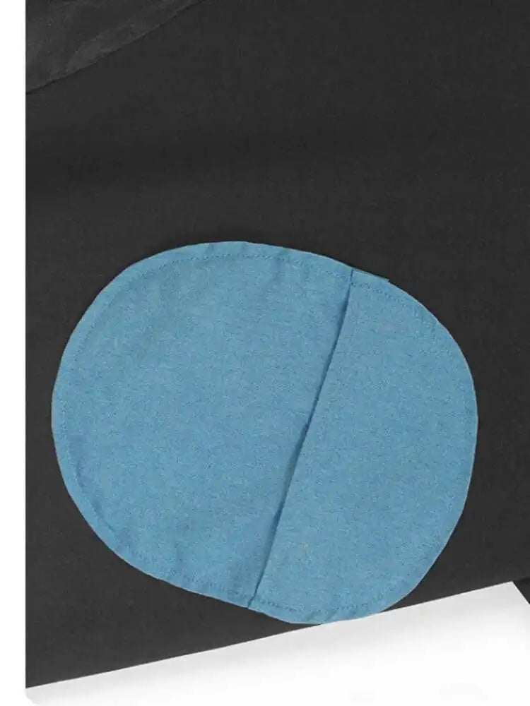 Women Black Mesh Ruffles Color-block Big Size T-shirt New Round Neck Short Sleeve Fashion Tide Spring Summer 2025 1DJ0091