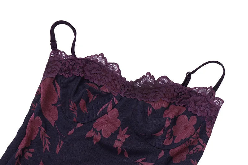 Purple Print Sexy Long Fishtail Dress For Women Robe New Spaghetti Strap Sleeveless Backless Ruched Maxi Dress Vestidos