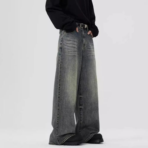 Load image into Gallery viewer, Men's Jeans Straight Leg Denim Pants New American High Street Losse Design Male Summer Trousers Casual Tide 2025 9W1553
