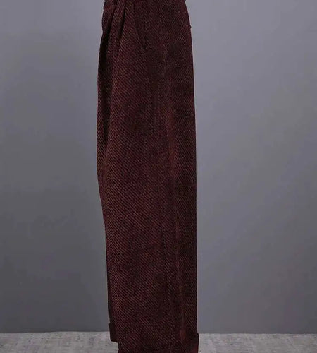 High Waist Wine Red Brief Thick Long Elegant Wide Leg Pants New Trousers Women Fashion Tide Spring Autumn 2025 CPG2797