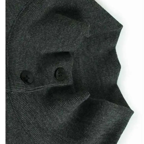 Load image into Gallery viewer, Women Gray Irregular Hem Button Big Size Casual T-shirt New Turtleneck Long Sleeve Fashion Tide Spring Autumn 2025 1DH9329
