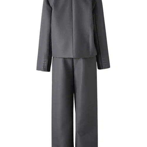 Load image into Gallery viewer, Purple Blazer Big Size Wide Leg Pants Two Piece Suit New Round Neck Long Sleeve Women Fashion Spring Autumn 2025 CPG2619
