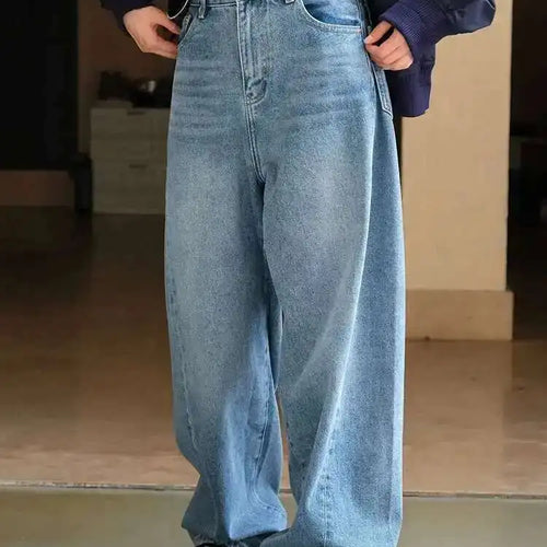 Load image into Gallery viewer, High Waist Blue Denim Long Casual Big Size Wide Leg Jeans New Women Trousers Fashion Tide Spring Autumn 2025 1DH6727
