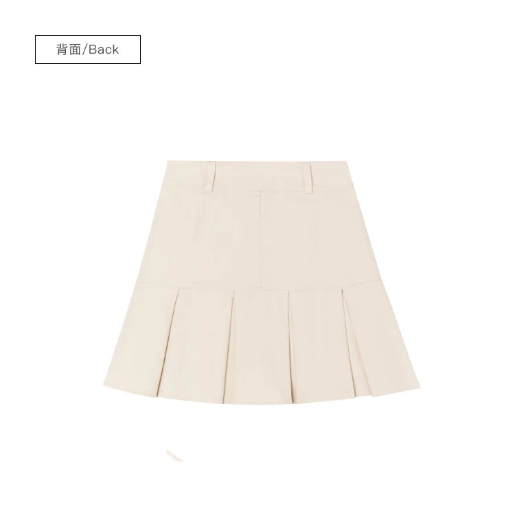 Korean Women's Denim Pleated Skirt Sexy Slim Mini Skirts Woman Summer Solid Color High Waist A-line Wrapped Short Skirt Simple