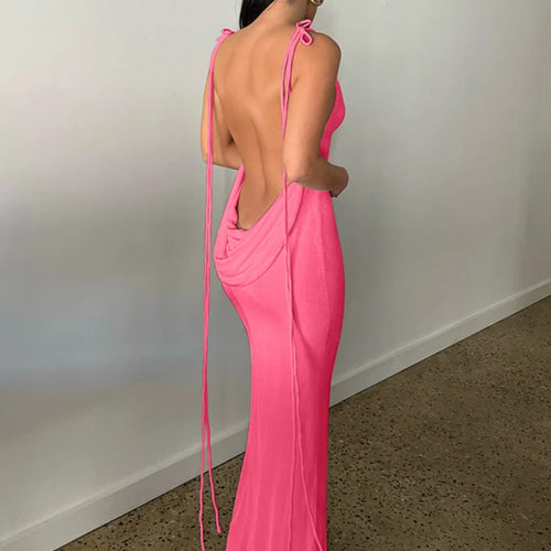 Load image into Gallery viewer, Sexy Backless Bandage Bodycon Dress Women Summer Spaghetti Strap Club Party Maxi Long Dresses New In Outfits
