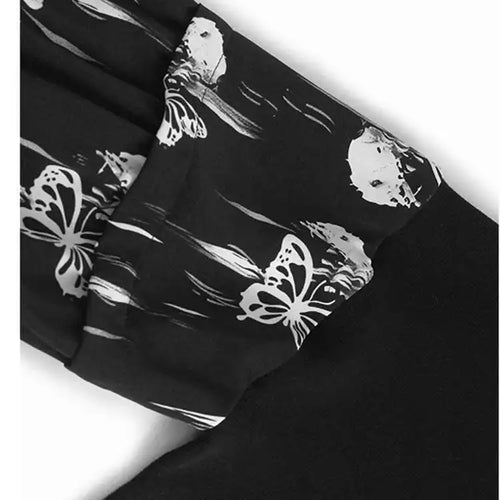 Load image into Gallery viewer, Women Black Knitting Pattern Printed Big Size Midi Dress New V-Neck Long Sleeve Fashion Tide Spring Autumn 2025 1DH7690
