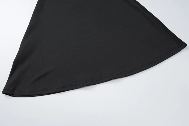 Off-shoulder Long Sleeve Mini Dress For Women Autumn Winter New Patchwork Strapless Backless A-line Sexy Dress Elegant