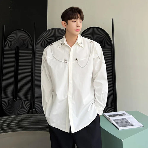 Load image into Gallery viewer, Men&#39;s Shirts Summer New Fashionable Multi Metal Zipper Design Casual Single Breatesd Trendy Korean Male Shirt 9A7678
