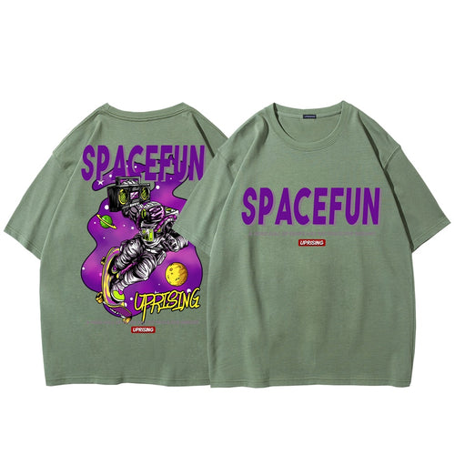 Load image into Gallery viewer, Creative Astronaut Moon Print T-Shirts  Streetwear Men Fashion Summer Tops Harajuku Casual Short Sleeve Tees Hip Hop
