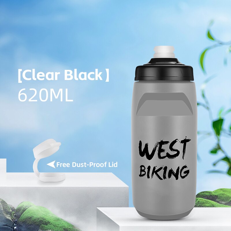 Cycling Water Bottle 620-750ML Portable Sports Soft Flask MTB Road Bike Bottle Running Gym Fitness Bottle 6 Colors
