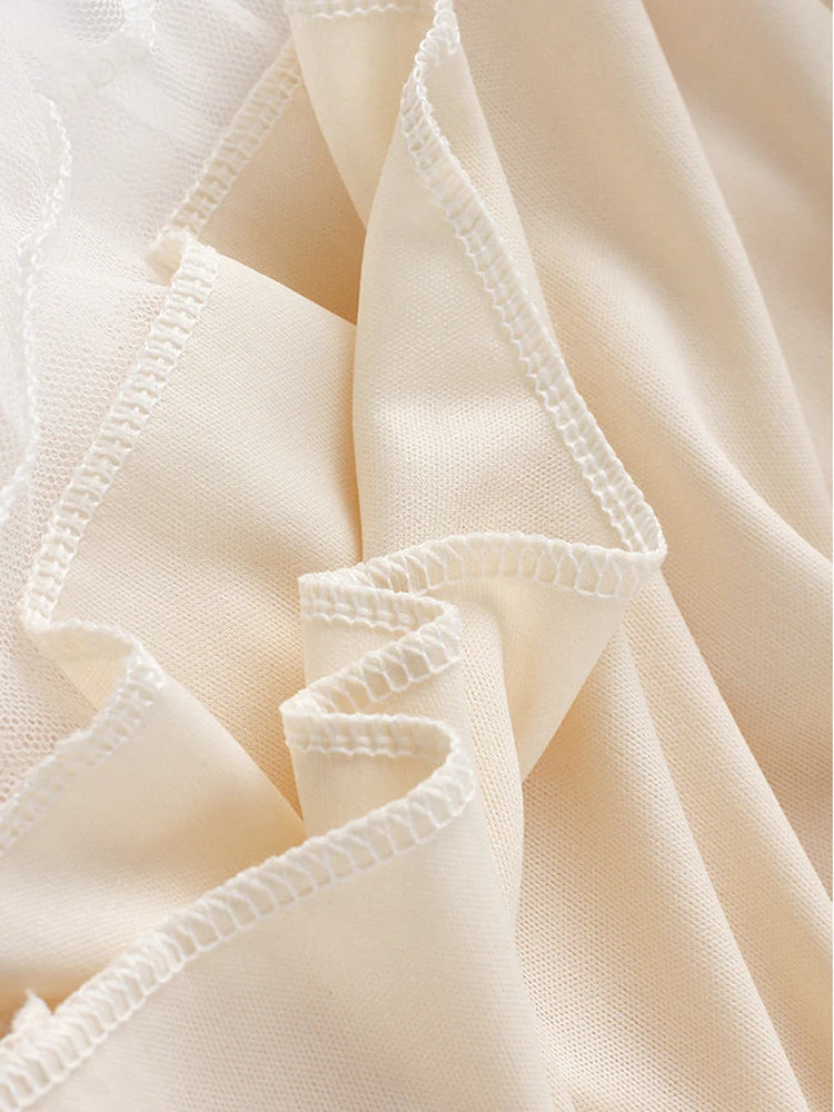 High Elastic Waist Green Irregular Pleated Mesh A-line Half-body Skirt Women Fashion Tide New Spring Autumn 2025 1DJ0436