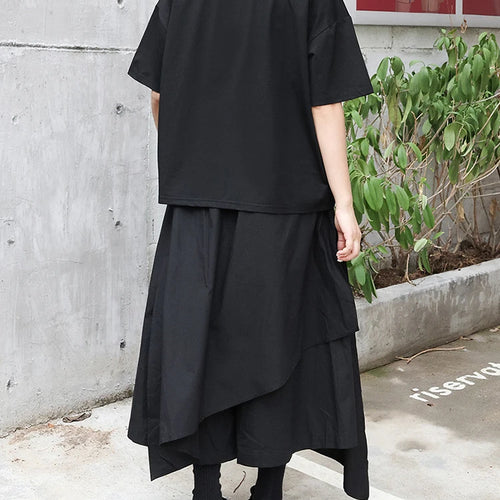 Load image into Gallery viewer, High Elastic Waist Black Irregular Bandage Calf-Length Pants New Trousers Women Fashion Tide Spring Autumn 2025 1DJ0205
