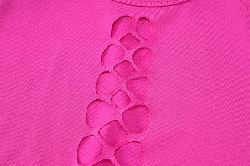 Black Hollow Out Sexy Mini Dress For Women 2023 Spring New O Neck Full Sleeve Bodycon Club Party Short Dress Vestido