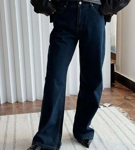 High Waist Blue Denim Casual Long Vintage Wide Leg Jeans New Women Trousers Fashion Tide Spring Autumn 2025 1DH7731