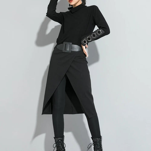 Load image into Gallery viewer, High Elastic Waist Black Stitch Long False Two Trousers New Loose Fit Pants Women Fashion Tide Spring Autumn 2025 1S191
