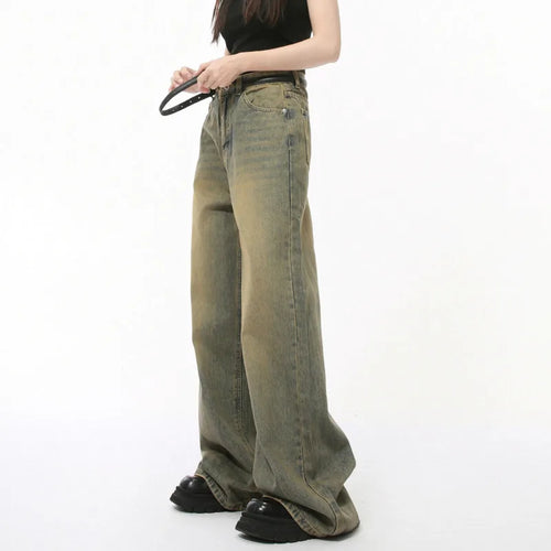 Load image into Gallery viewer, Men's Wear Straight Denim Pants Spring New Fashion Jeans Vintage Washed Wide Leg Trousers Trendy Menwear Summer 9C2019
