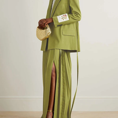 Load image into Gallery viewer, Trendy Stylish Green Blazer Jacket for Women 2025 Fashion Spring Autumn Winter Loose Clothing Luxury Blazers Coat Woman
