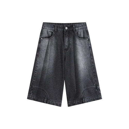 Load image into Gallery viewer, Men&#39;s Denim Shorts New American Personalized Straight Wide Leg Male Short Jeans Summer High Street Men Clothing 9W1670
