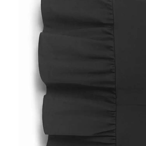 Load image into Gallery viewer, Women Black Ruffles Spliced Big Size Elegant Dress New Round Neck Long Sleeve Fashion Tide Spring Autumn 2025  1DH9813
