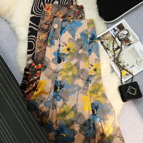Load image into Gallery viewer, Vintage Women Fashion Bohemian Printed Slim Zipper Long Skirt Ladies Summer French High Waist Party Wrapped Hip Fishtail Skirts
