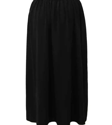 High Elastic Waist Black Irregular Spliced Midi A-line Half-body Skirt Women Fashion Tide New Spring Autumn 2025 1DH5347