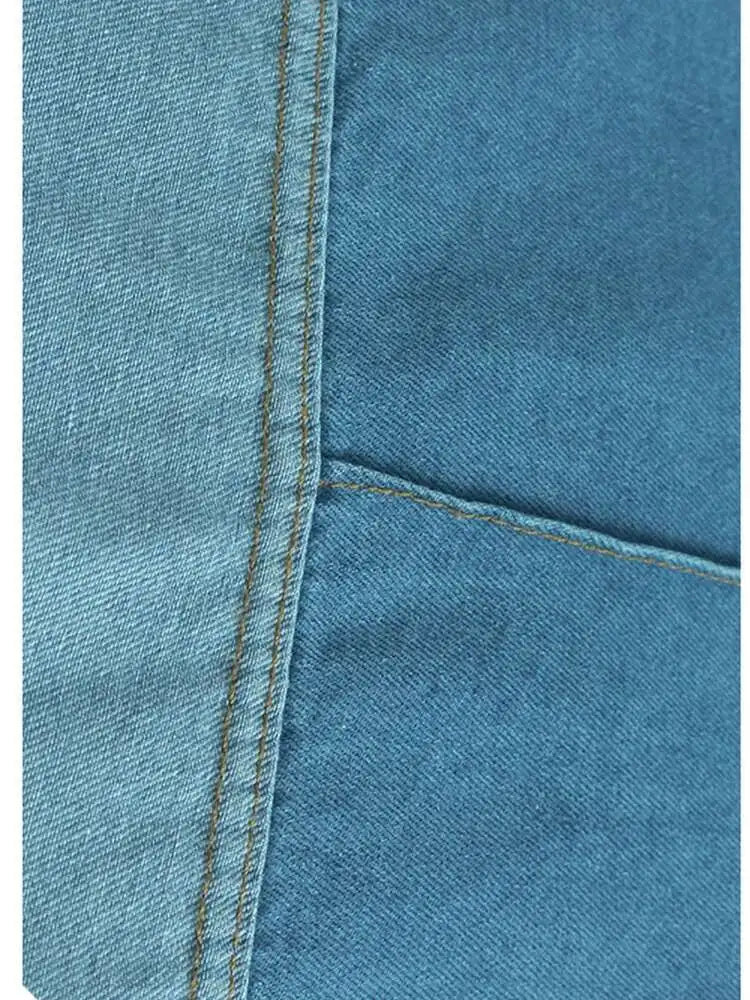 High Waist Dark Blue Denim Color-block Burr Wide Leg Jeans New Women Trousers Fashion Tide Spring Autumn 2025 1DH9651