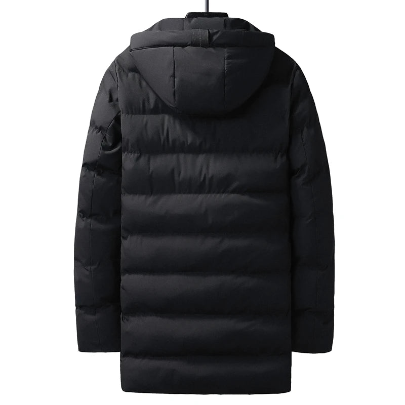 Men Fashion Coat Casual Slim Zipper Jacket Winter Warm Hooded Long Parka Men New Warm Autumn Thick Waterproof Coat Men
