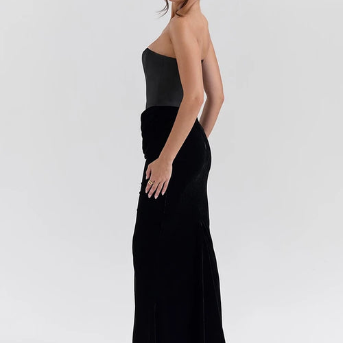 Load image into Gallery viewer, Off-shoulder Strapless Sexy Maxi Dress For Women Elegant Sleeveless Backless Bodycon Club Party Evening Long Dress
