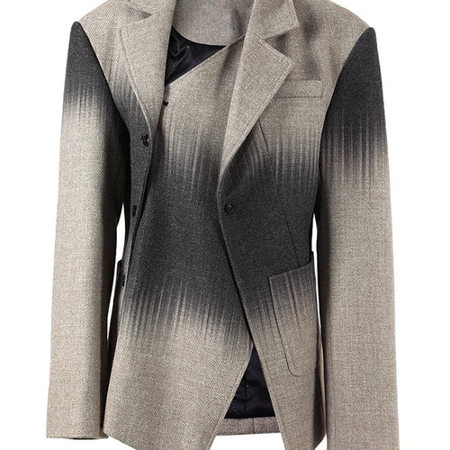 Load image into Gallery viewer, Loose Fit Irregular Button Elegant  Woolen Coat New Lapel Long Sleeve Women Jacket Fashion Tide Autumn Winter 2025 1DH3587
