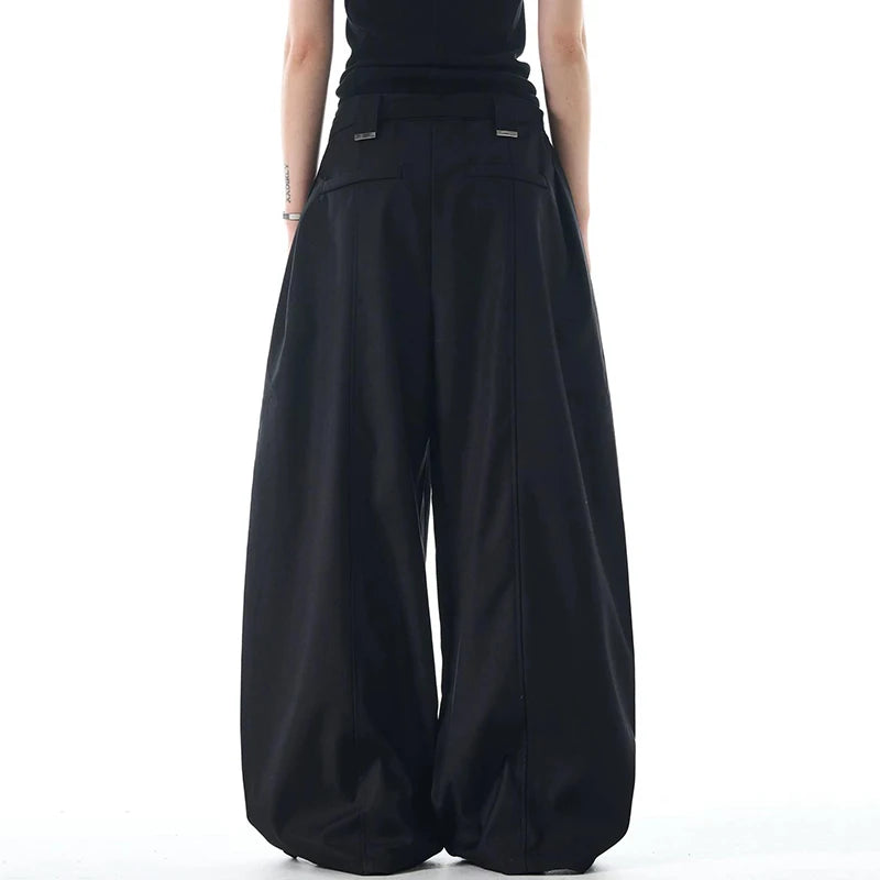 American Style New Men's Suit Pants Clean Fit Curved Knife Stylish Casual Contrast Color Waistband Male Trousers 9W1468