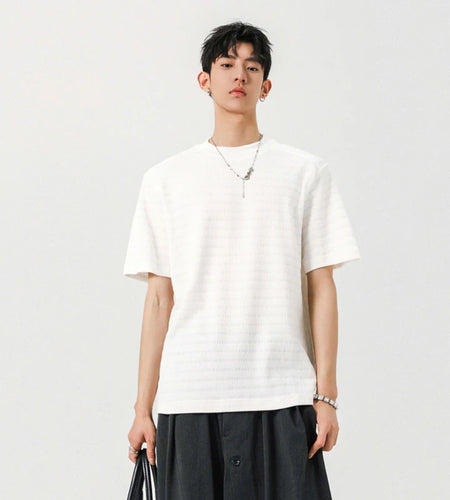 Men's T-shirts Short Sleeve New Summer Korean Style Round Neck Solid Color Simple Stylish Pullover Male Casual Tops 9W1939