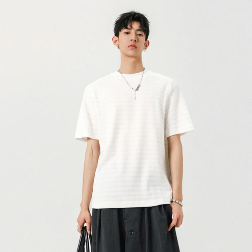 Load image into Gallery viewer, Men&#39;s T-shirts Short Sleeve New Summer Korean Style Round Neck Solid Color Simple Stylish Pullover Male Casual Tops 9W1939
