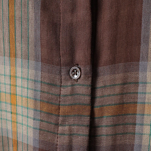 Load image into Gallery viewer, Women Plaid Vintage Back Button Big Size Casual Blouse New Lapel Long Sleeve Shirt Fashion Tide Spring Autumn 2025 26C1723
