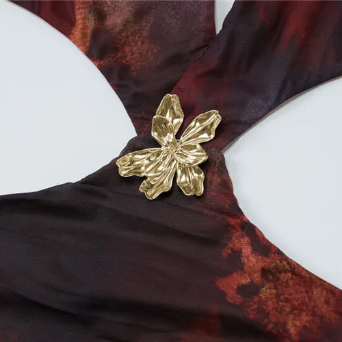 Load image into Gallery viewer, Halter Deep V Neck Print Sexy Maxi Dress For Women Gown Summer New Hollow Out Sleeveless Backless Beach Long Dress
