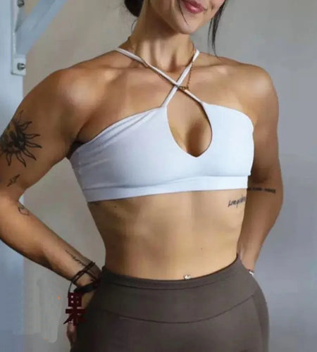 Hot Girl Hollow Out Running Sports Bra Fitness Yoga Bra Crop Tank Top Underwear Women Vest Shockproof Shirt Jogging Sportswear
