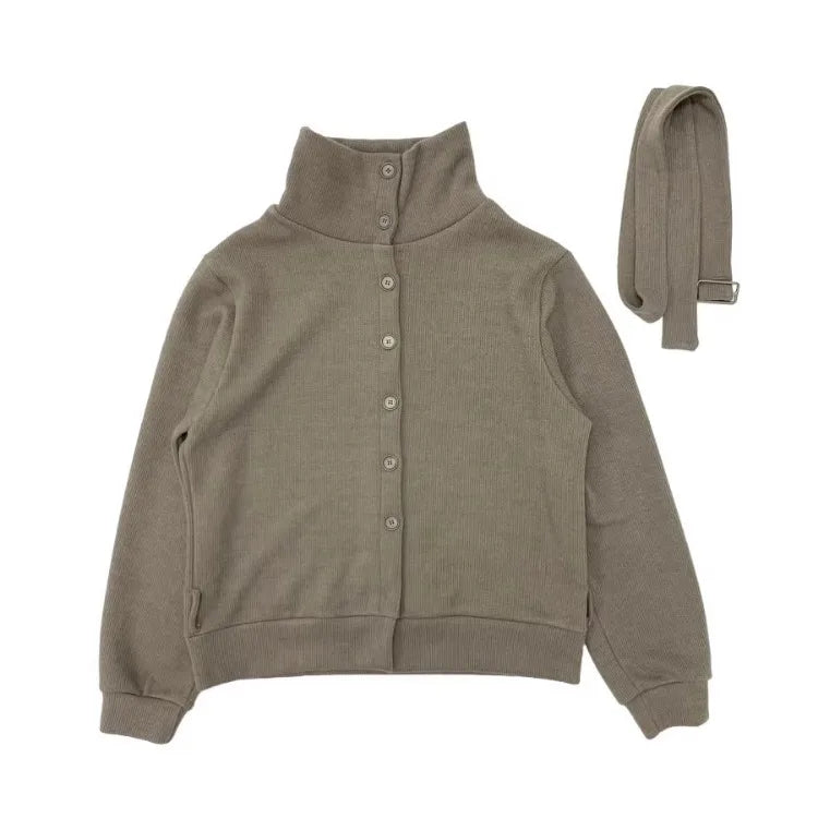 Knitting Cardigan Coats Women's Clothing Turtleneck Bandage Sueter Mujer Casual Fashion Pull Femme Loose Korean Sweater Jackets