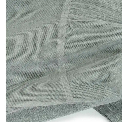 Load image into Gallery viewer, Women Gray Mesh Spliced Big Size Casual Midi Dress New Round Neck Short Sleeve Fashion Tide Spring Summer 2025 1DH9817
