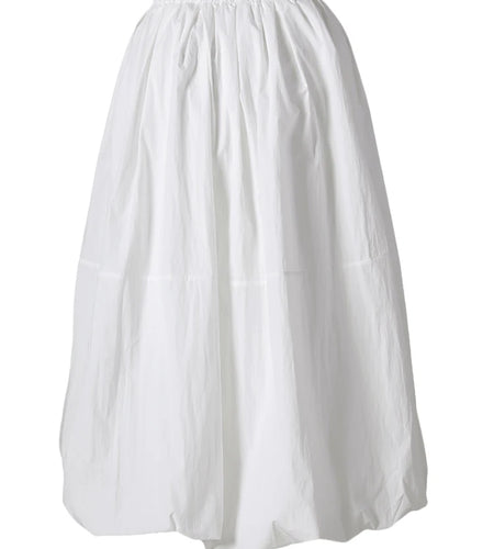 High Elastic Waist White Spliced Brief Casual A-line Half-body Skirt Women Fashion Tide New Spring Autumn 2025 CPG2827